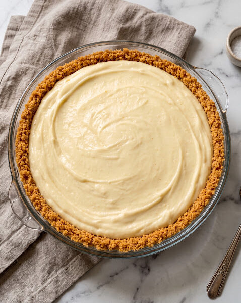 No-bake lemon icebox pie with creamy lemon filling and a homemade graham cracker crust.